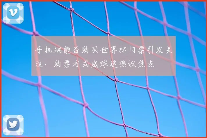 手机端能否购买世界杯门票引发关注，购票方式成球迷热议焦点